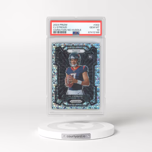 2023 Panini Prizm #302 CJ Stroud - Variation-No Huddle (PSA 10 GEM MINT)