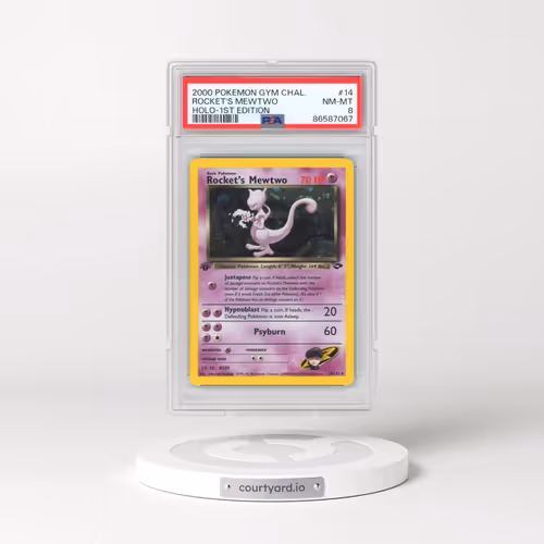 2000 Pokémon Gym Challenge #14 Rocket's Mewtwo - 1st Edition Holo (PSA 8 NM-MT)