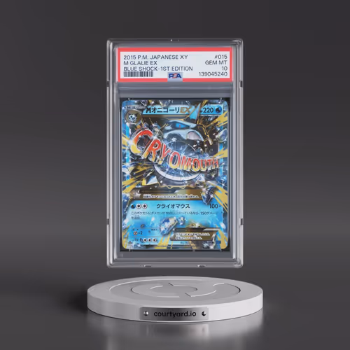 2015 Pokémon XY Blue Shock #015 M Glalie EX - 1st Edition Holo (PSA 10 GEM MINT)