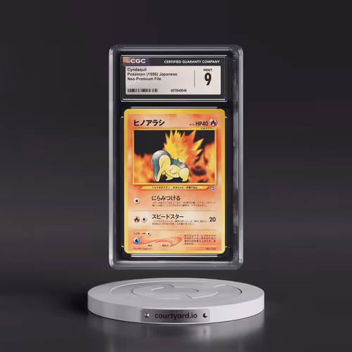 1999 Neo Premium File Cyndaquil - No Rarity (CGC 9 MINT)