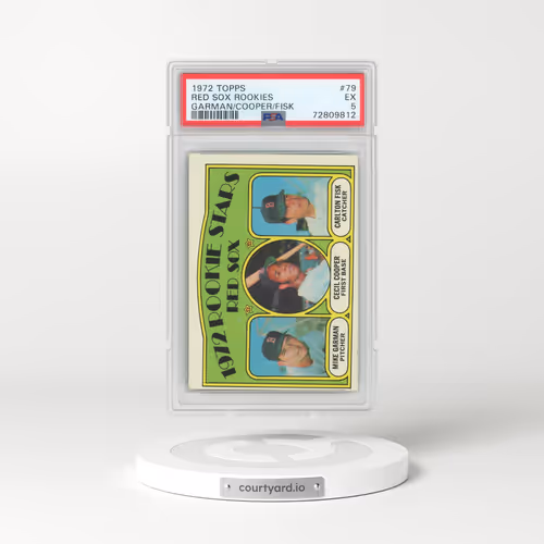 1972 Topps #79 Red Sox Rookies - Garman/Cooper/Fisk (PSA 5 EX)