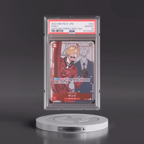 2022 One Piece Japanese 25th Anniversary Premium Card Collection #013 Sanji (PSA 10 GEM MINT)