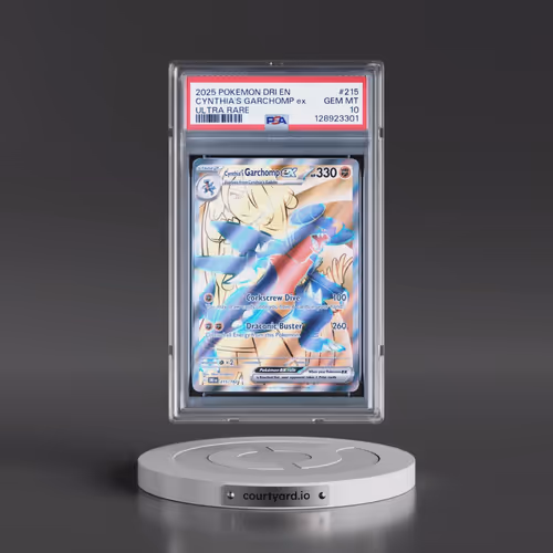 2025 Pokémon Dri EN-Destined Rivals #215 Cynthia's Garchomp EX - Holo Ultra Rare (PSA 10 GEM MINT)
