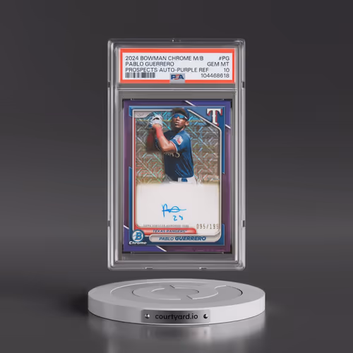 2024 Bowman Mega Box Chrome Bowman Prospect Mega Autographs #PG Pablo Guerrero - Purple Refractor (P