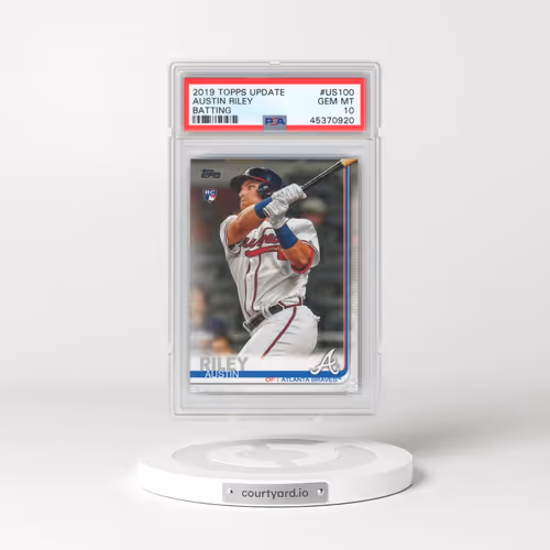 2019 Topps Update #US100 Austin Riley - Batting (PSA 10 GEM MINT)