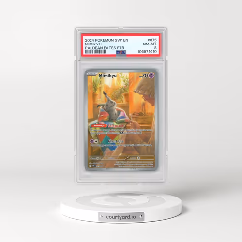 2024 Pokémon Svp EN-SV Black Star Promo #075 Mimikyu - Paldean Fates Elite Trainer Box (PSA 8 NM-MT)