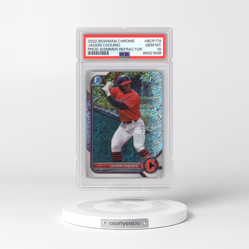 2022 Bowman Chrome Prospects #BCP174 Jaison Chourio - Shimmer Refractor (PSA 10 GEM MINT)