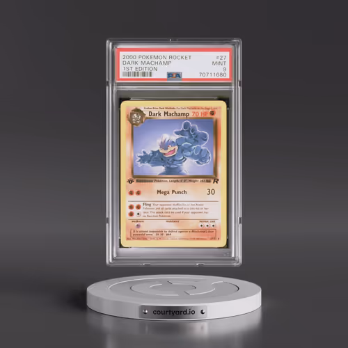 2000 Pokémon Rocket #27 Dark Machamp - 1st Edition (PSA 9 MINT)