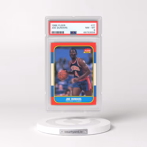 1986 Fleer #27 Joe Dumars (PSA 8 NM-MT)