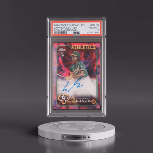 2024 Topps Chrome Update Chrome Rookie Autographs #RALBU Lawrence Butler (PSA 10 GEM MINT)
