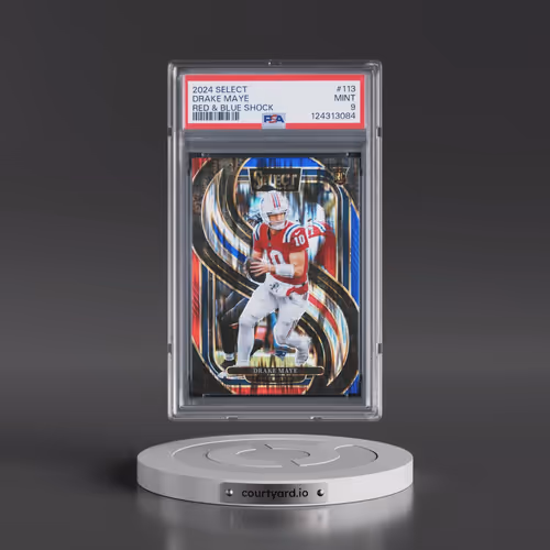 2024 Panini Select #113 Drake Maye - Red & Blue Shock (PSA 9 MINT)