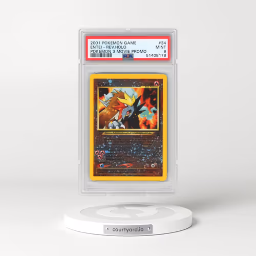 2001 Pokémon Game Movie #34 Entei - Reverse Foil Pokemon 3 Movie Promo (PSA 9 MINT)