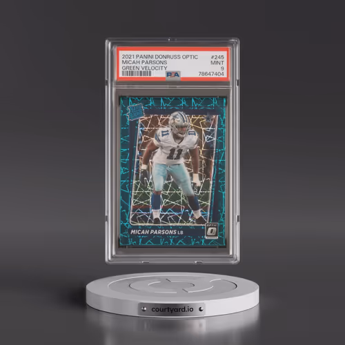 2021 Panini Donruss Optic #245 Micah Parsons - Green Velocity (PSA 9 MINT)