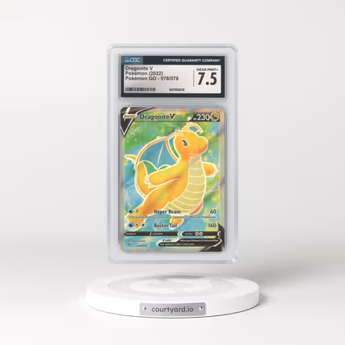 2022 Pokémon GO #076/078 Dragonite V - Holo (CGC 7.5 NM+)