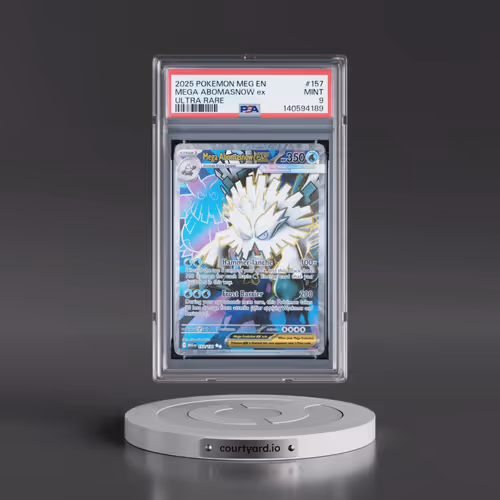 2025 Pokémon Meg EN-Mega Evolution #157 Mega Abomasnow EX - Holo Ultra Rare (PSA 9 MINT)
