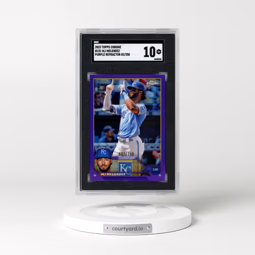 2023 Topps Chrome #151 Mj Melendez - Purple Ref. (SGC 10 GEM MINT)