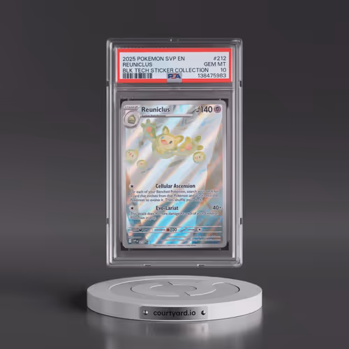 2025 Pokémon Svp EN-SV Black Star Promo #212 Reuniclus - Black Bolt Tech Sticker Collection (PSA 10