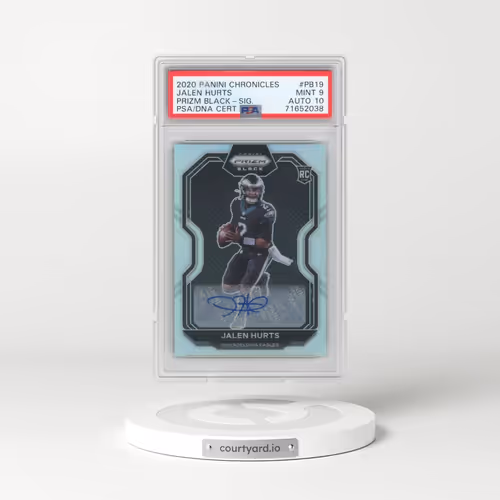 2020 Panini Chronicles Prizm Black #PB19 Jalen Hurts - Signature (PSA 9 MINT)