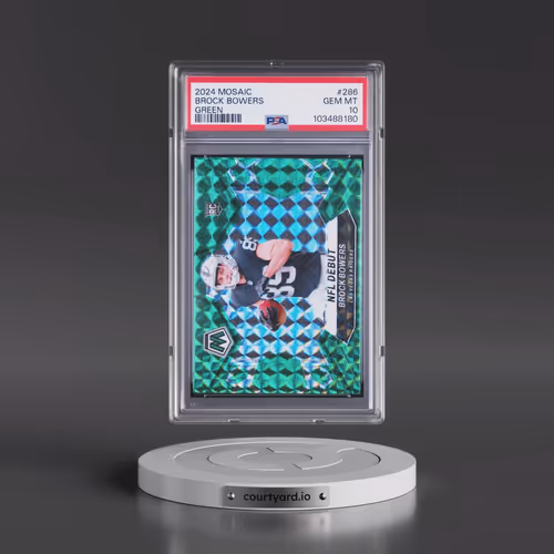 2024 Panini Mosaic #286 Brock Bowers - Green (PSA 10 GEM MINT)