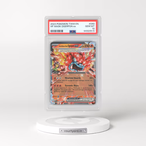 2024 Pokémon Twm EN-Twilight Masquerade #040 Hearthflame Mask Ogerpon EX - Holo (PSA 10 GEM MINT)