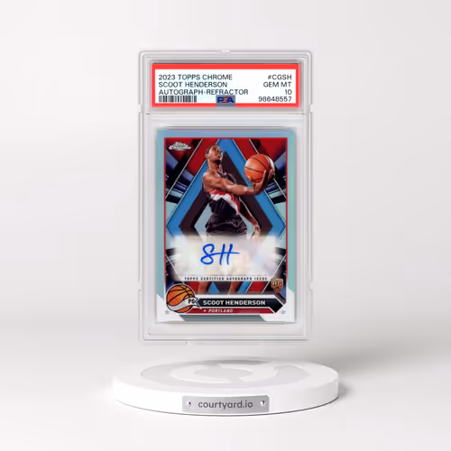 2023 Topps Chrome Topps Chrome Autographs #CGSH Scoot Henderson - Refractor (PSA 10 GEM MINT)