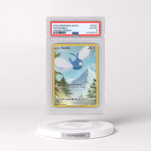2023 Pokémon Sword and Shield Crown Zenith #GG27 Swablu - Full Art (PSA 6 EX-MT)