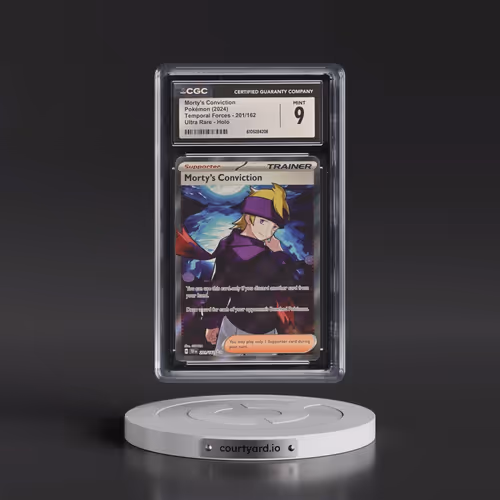 2024 Pokémon Tef EN-Temporal Forces #201 Morty's Conviction - Ultra Rare (CGC 9 MINT)