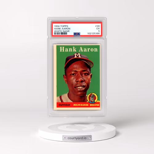 1958 Topps #30 Hank Aaron - White Name (PSA 5 EX)