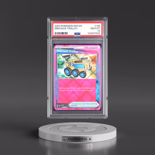 2024 Pokémon Ssp EN-Surging Sparks #185 Precious Trolley (PSA 10 GEM MINT)