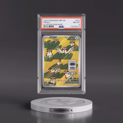 2023 Pokémon Obf EN-Obsidian Flames #207 Pidgey - Illustration Rare (PSA 8 NM-MT)