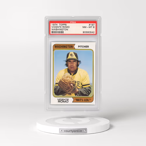 1974 Topps #197 Vicente Romo - Washington (PSA 8 NM-MT)