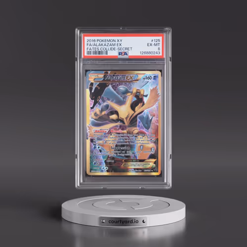2016 Pokémon XY Fates Collide #125 Alakazam EX - Holo Full Art Secret (PSA 6 EX-MT)