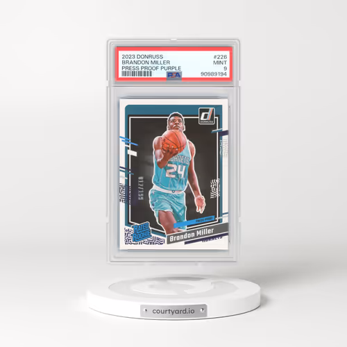 2023 Panini Donruss #226 Brandon Miller - Press Proof Purple (PSA 9 MINT)