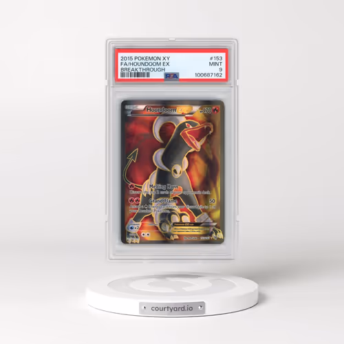 2015 Pokémon XY Breakthrough #153 Houndoom EX - Holo Full Art (PSA 9 MINT)