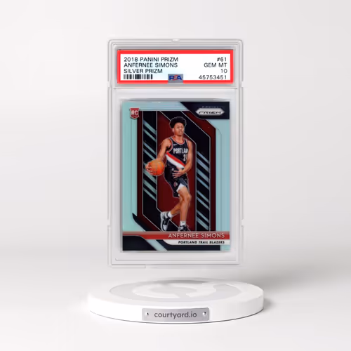 2018 Panini Prizm #61 Anfernee Simons - Silver Prizm (PSA 10 GEM MINT)
