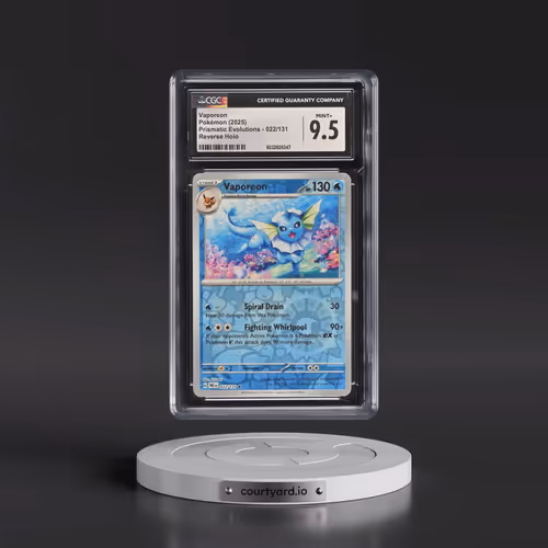 2025 Prismatic Evolutions - PRE EN #022/131 Vaporeon - Reverse Holo (CGC 9.5 MINT+)
