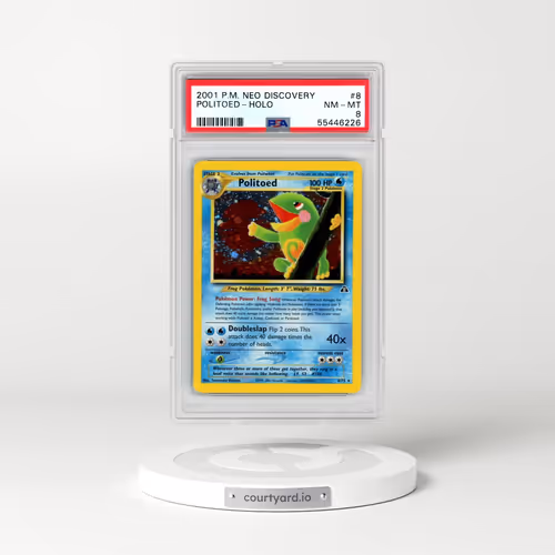 2001 Pokémon Neo Discovery #8 Politoed - Holo (PSA 8 NM-MT)