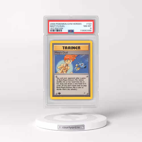 2000 Pokémon Gym Heroes #123 Misty's Duel - 1st Edition (PSA 8 NM-MT)