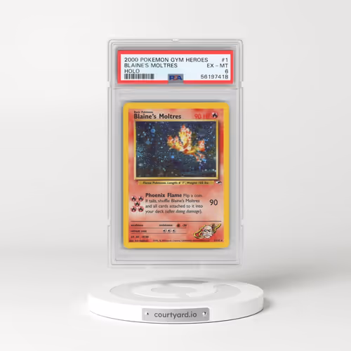 2000 Pokémon Gym Heroes #1 Blaine's Moltres - Holo (PSA 6 EX-MT)