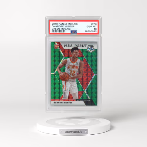 2019 Panini Mosaic #266 DE'Andre Hunter - Green Mosaic (PSA 10 GEM MINT)