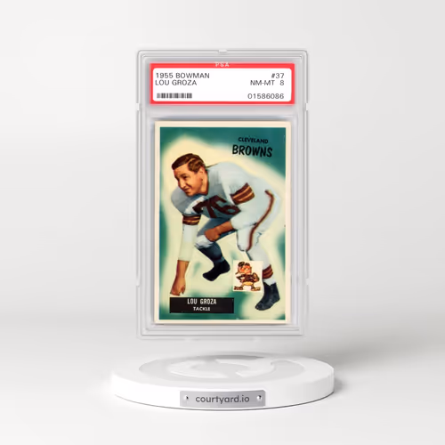 1955 Bowman #37 Lou Groza (PSA 8 NM-MT)