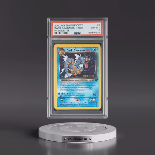 2000 Pokémon Rocket #8 Dark Gyarados - Holo Prerelease (PSA 8 NM-MT)
