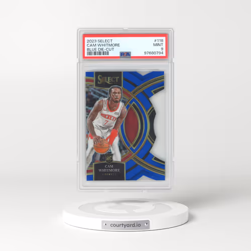 2023 Panini Select #118 Cam Whitmore - Die-Cut Blue Prizm (PSA 9 MINT)