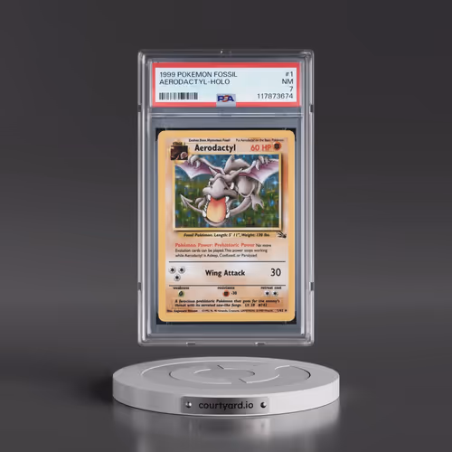 1999 Pokémon Fossil #1 Aerodactyl - Holo (PSA 7 NM)