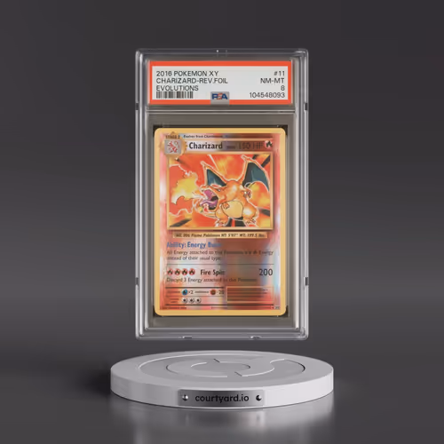 2016 Pokémon XY Evolutions #11 Charizard - Reverse Foil (PSA 8 NM-MT)