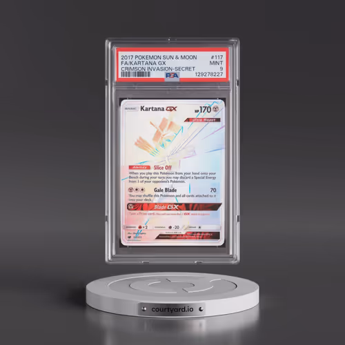 2017 Pokémon Sun & Moon Crimson Invasion #117 Kartana GX - Holo Full Art Secret (PSA 9 MINT)