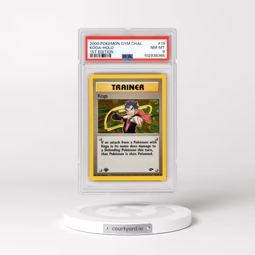 2000 Pokémon Gym Challenge #19 Koga - 1st Edition Holo (PSA 8 NM-MT)