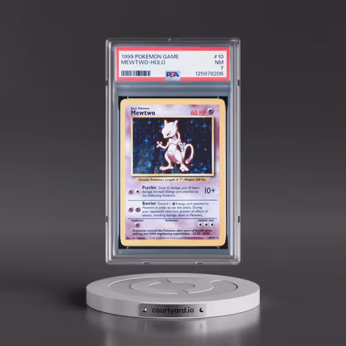 1999 Pokémon Game #10 Mewtwo - Holo (PSA 7 NM)