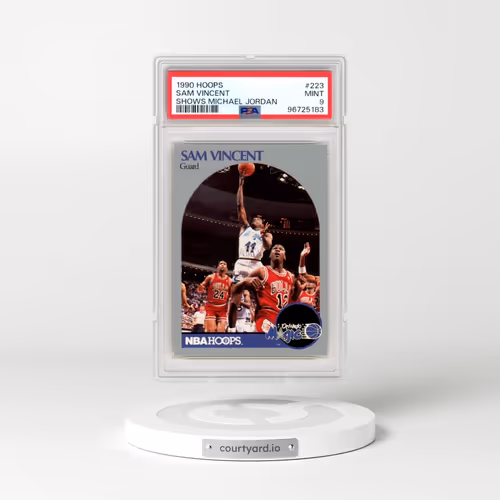 1990 Hoops #223 Sam Vincent - Shows Michael Jordan (PSA 9 MINT)