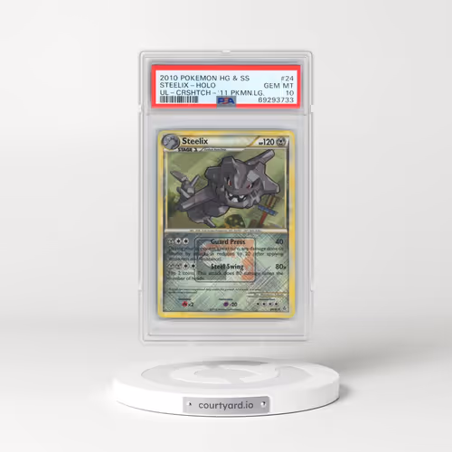 2010 Pokémon Heartgold & Soulsilver Unleashed #24 Steelix - Holo Crosshatch-2011 Pokemon League (PSA